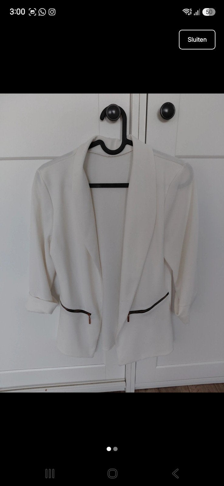 Witte blazer, Wit, Ophalen of Verzenden, Zo goed als nieuw, Jasje