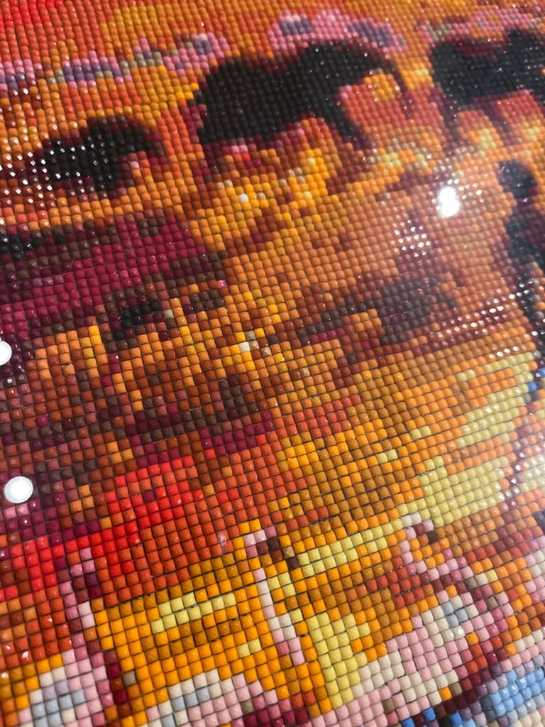 Diamond Painting Afrikaanse Zonsondergang met Olifanten, Ophalen of Verzenden, Zo goed als nieuw, Overige typen