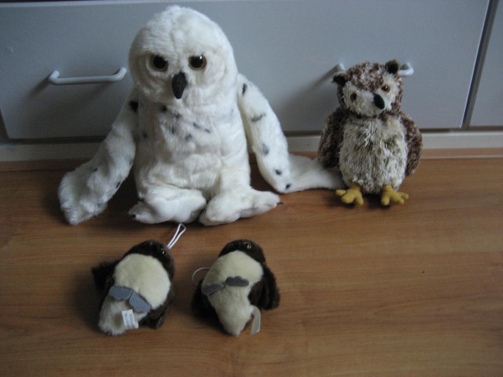 knuffels set uil uilen 4 stuks, Ophalen of Verzenden, Zo goed als nieuw, Overige typen