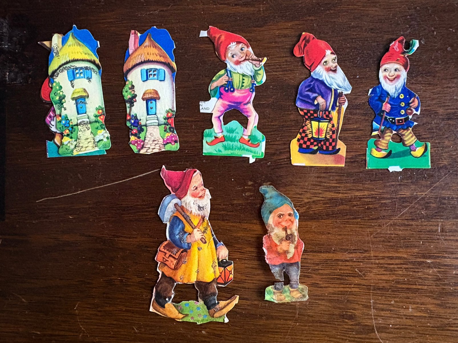 Vintage poesieplaatjes Kabouters, Verzamelen, Poesieplaatjes, Ophalen of Verzenden