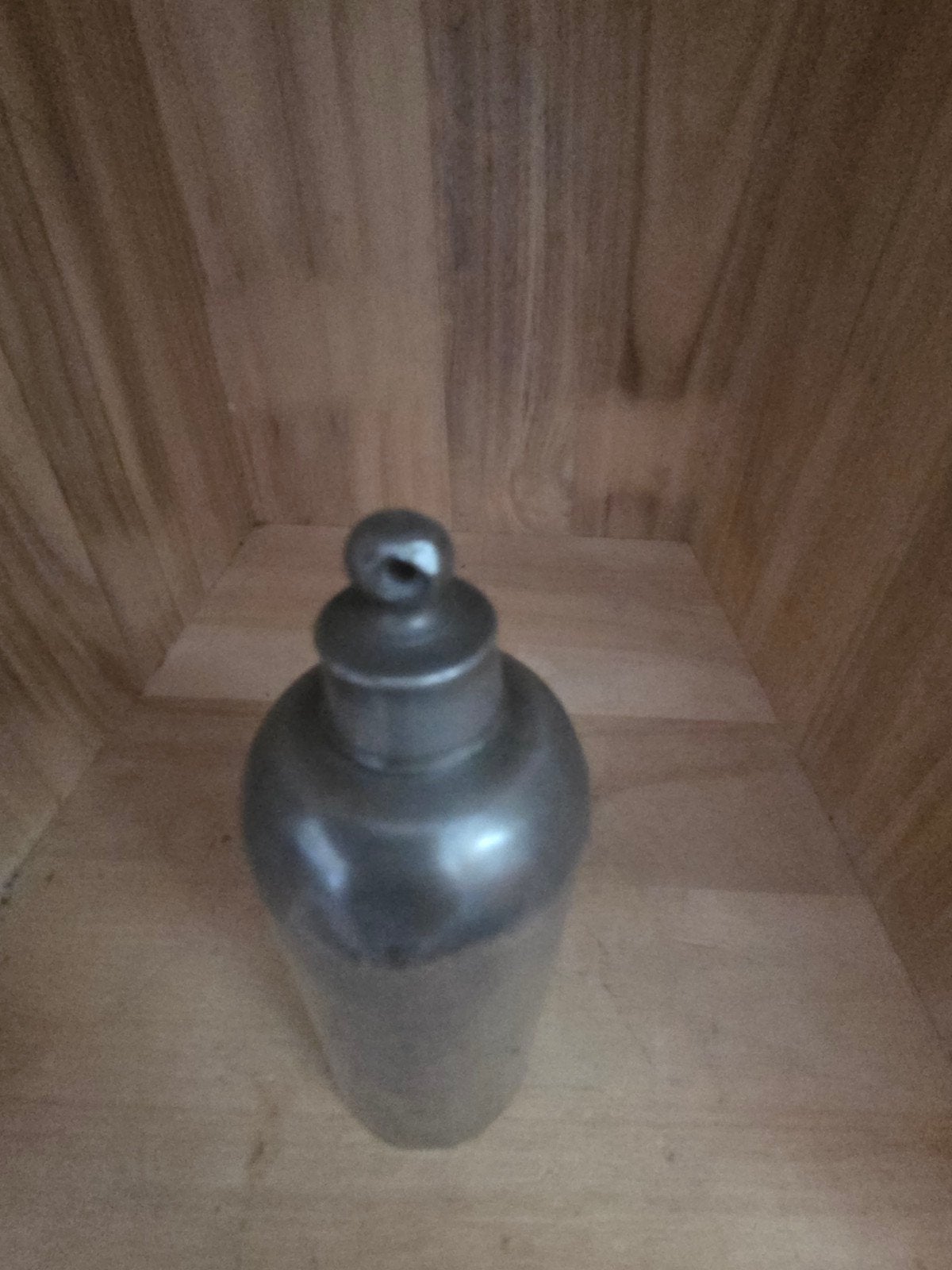 Antieke tinnen fles met dop - Vintage verzamelobject, Ophalen of Verzenden