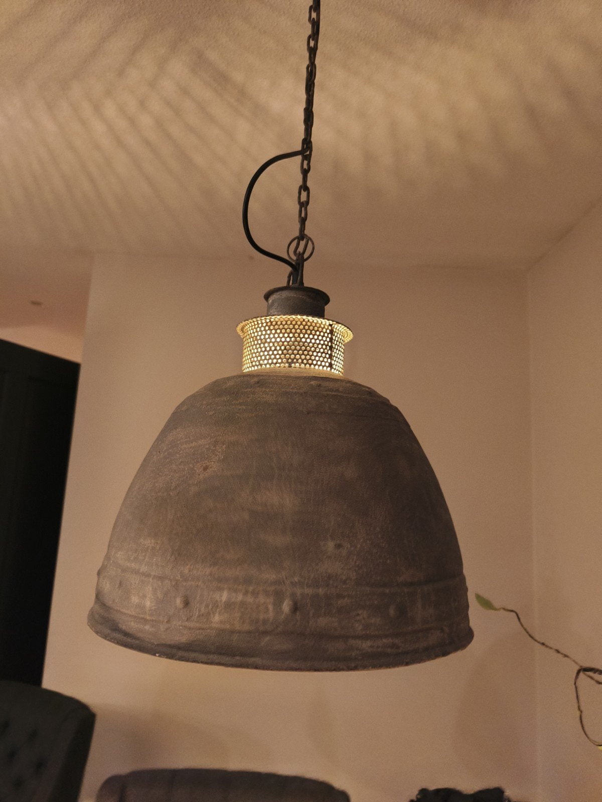 Set van 2 industriële hanglampen, Ophalen, E27 (groot), Zo goed als nieuw, Metaal