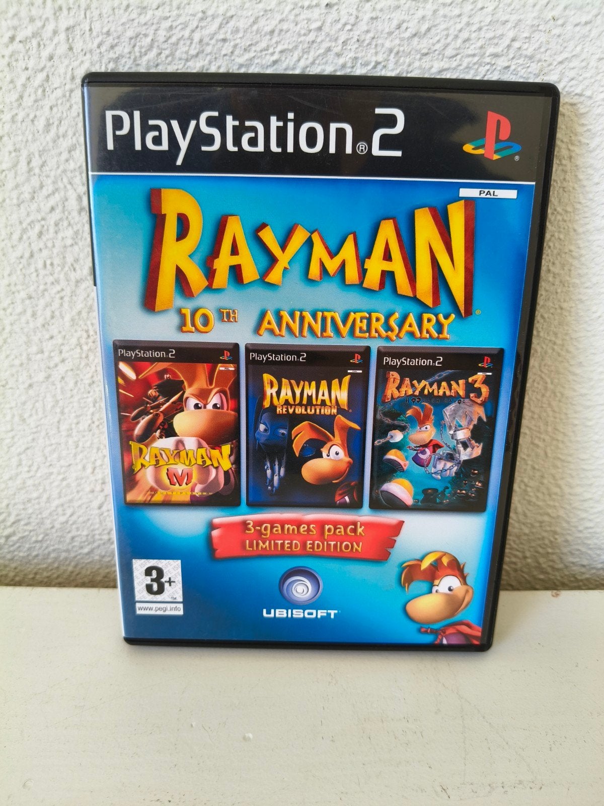 Rayman 10th Anniversary 3-games pack Limited Edition PS2, Spelcomputers en Games, Gebruikt, Eén computer, Ophalen of Verzenden