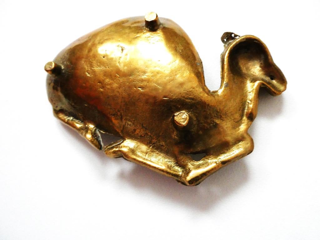 Mooi bronzen vide poche schaaltje met een dromedaris kameel, Ophalen of Verzenden