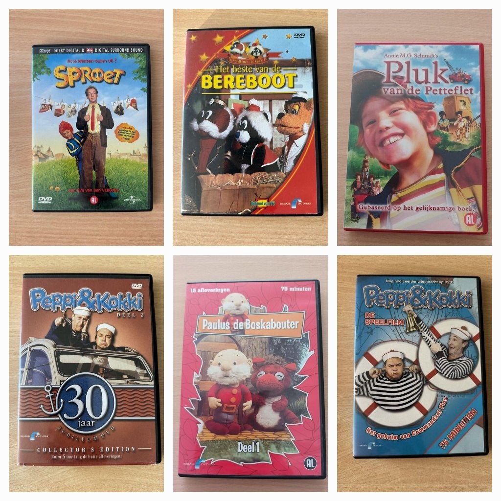6 leuke kinder Dvd's met de verhaaltjes van de jaren 70, Cd's en Dvd's, Alle leeftijden, Ophalen of Verzenden, Zo goed als nieuw