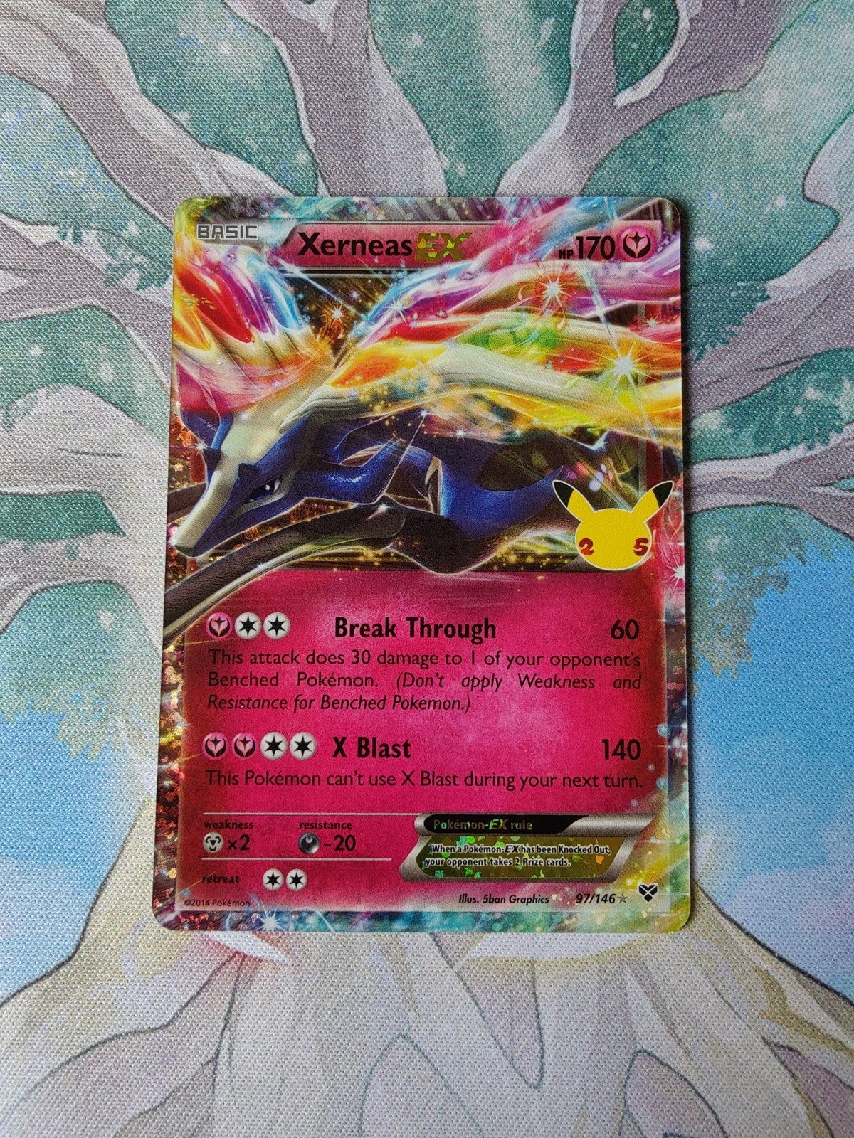 Pokemon celebrations xerneas ex 97/146, Ophalen of Verzenden, Nieuw, Losse kaart, Foil