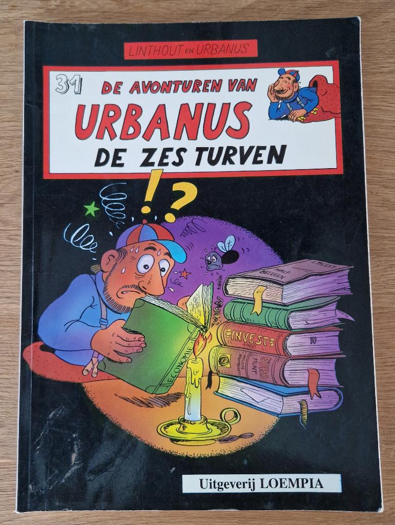 Urbanus - De zes Turven -31-1e dr(1991) Strip, Eén stripboek, Ophalen of Verzenden, Zo goed als nieuw