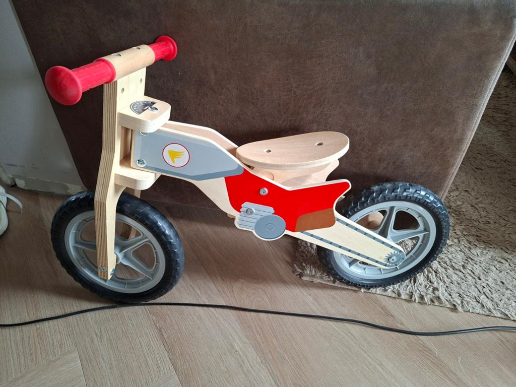 Playtive houten loopfiets motor, Ophalen, Zo goed als nieuw, Loopfiets
