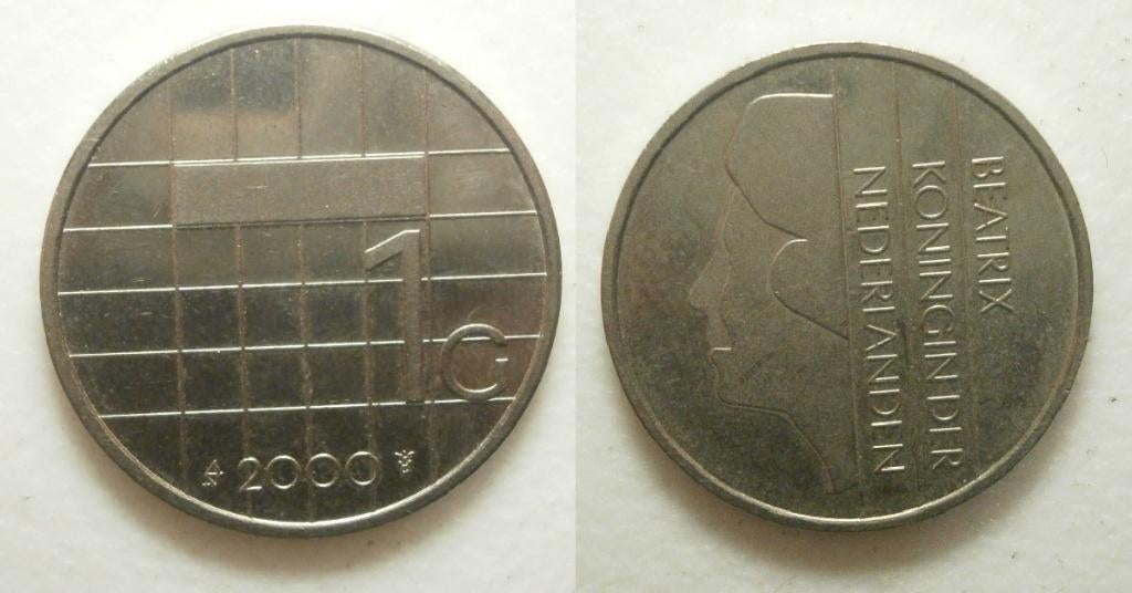 PD02622 Beatrix 1 gulden 2000, Postzegels en Munten, Munten | Nederland, Ophalen of Verzenden, Koningin Beatrix, 1 gulden, Losse munt
