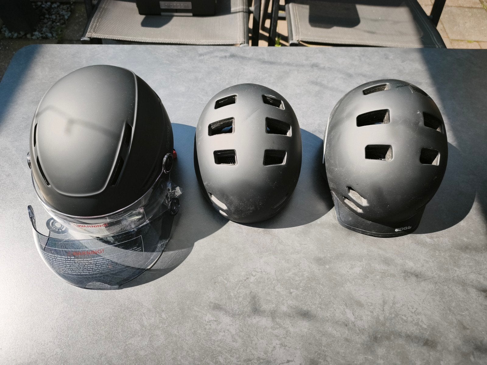 3x Speed Pedelec Helmen: 2x Edge, 1x Lynx (2e kans), Fietsen en Brommers, Gebruikt, Overige maten, Heer of Dame, Edge, Lynx