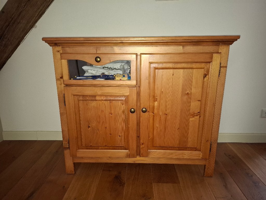 Ledikant en commode van massief grenen, Ophalen, Gebruikt, Ledikant