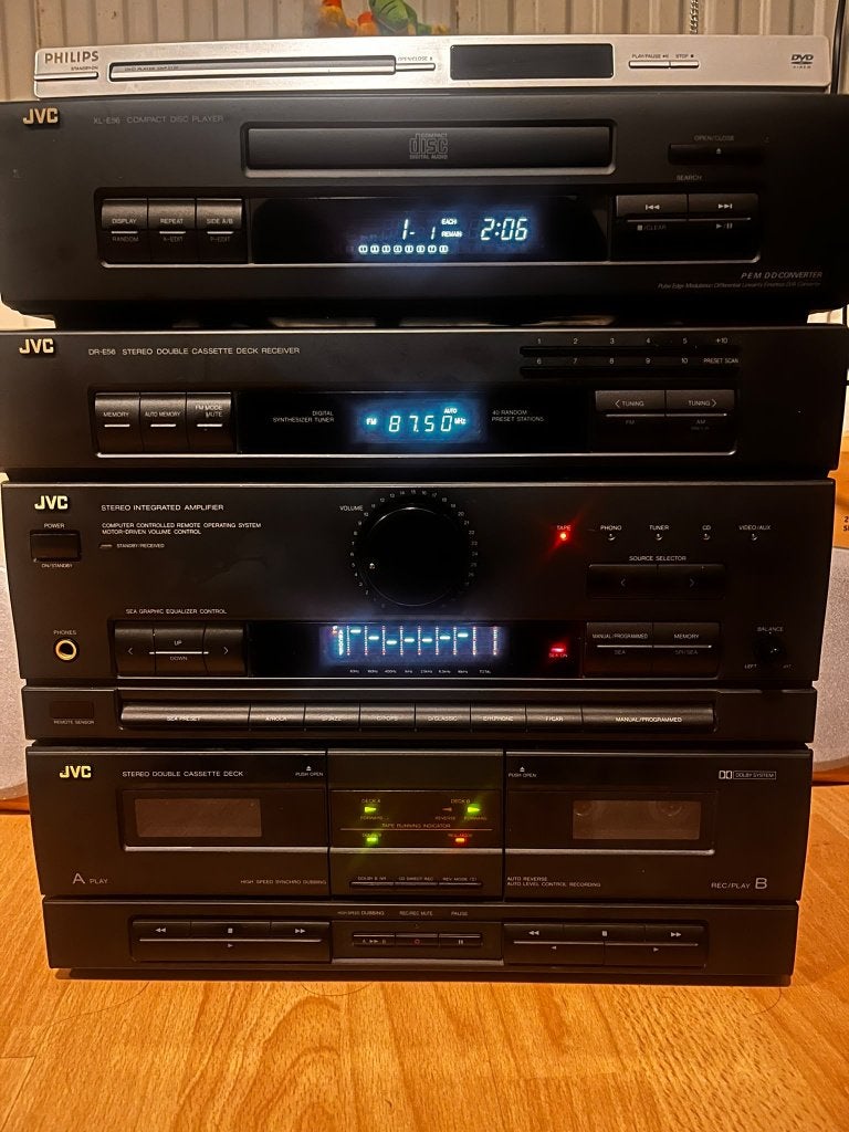 [BESCHRIJVING] JVC DR-E56BK + JVC XL-E56 HiFi stereotoren