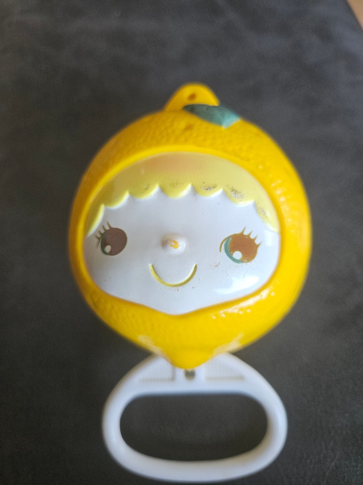 Sankyo Citroen Rammelaar/Muziekdoosje, Kinderen en Baby's, Ophalen of Verzenden, Gebruikt, Rammelaar, Met geluid