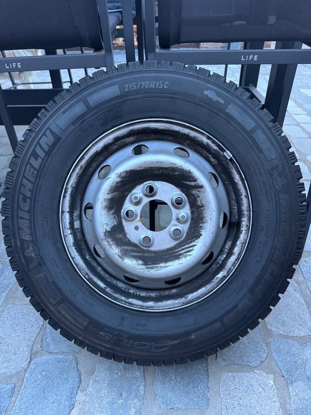 3 Michelin winterbanden 215/70R15C camper met 10 cm profiel, Auto-onderdelen, Ophalen, 15 inch, Winterbanden, Band(en)