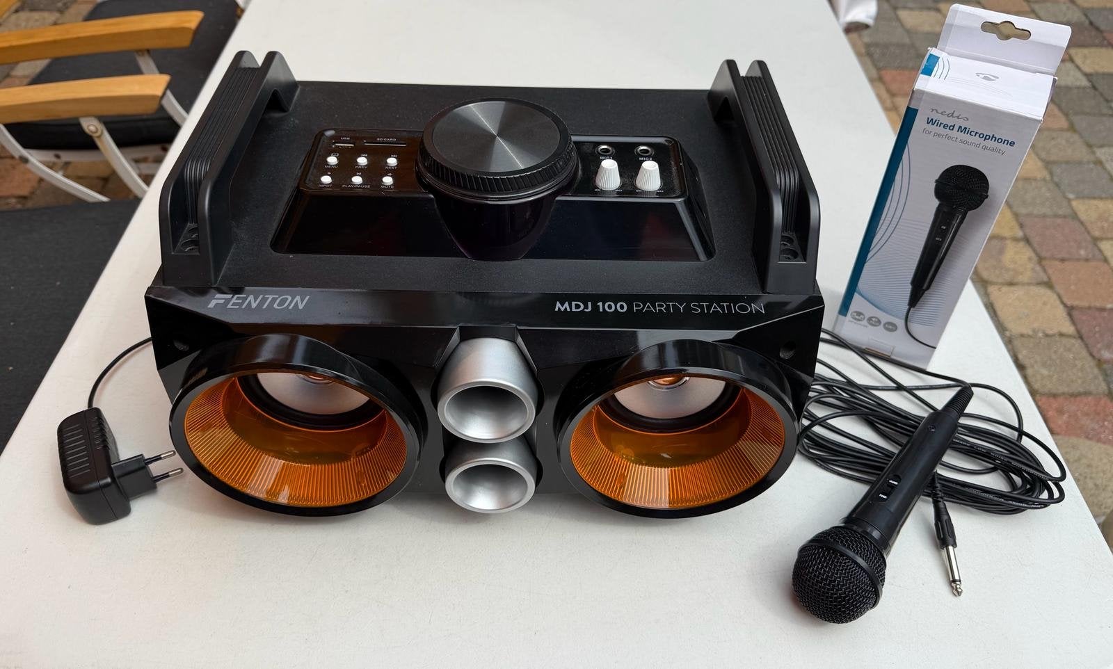Fenton Partystation MDJ100 - Party Speaker met Microfoon, Overige merken, Party speaker, Ophalen of Verzenden, Zo goed als nieuw