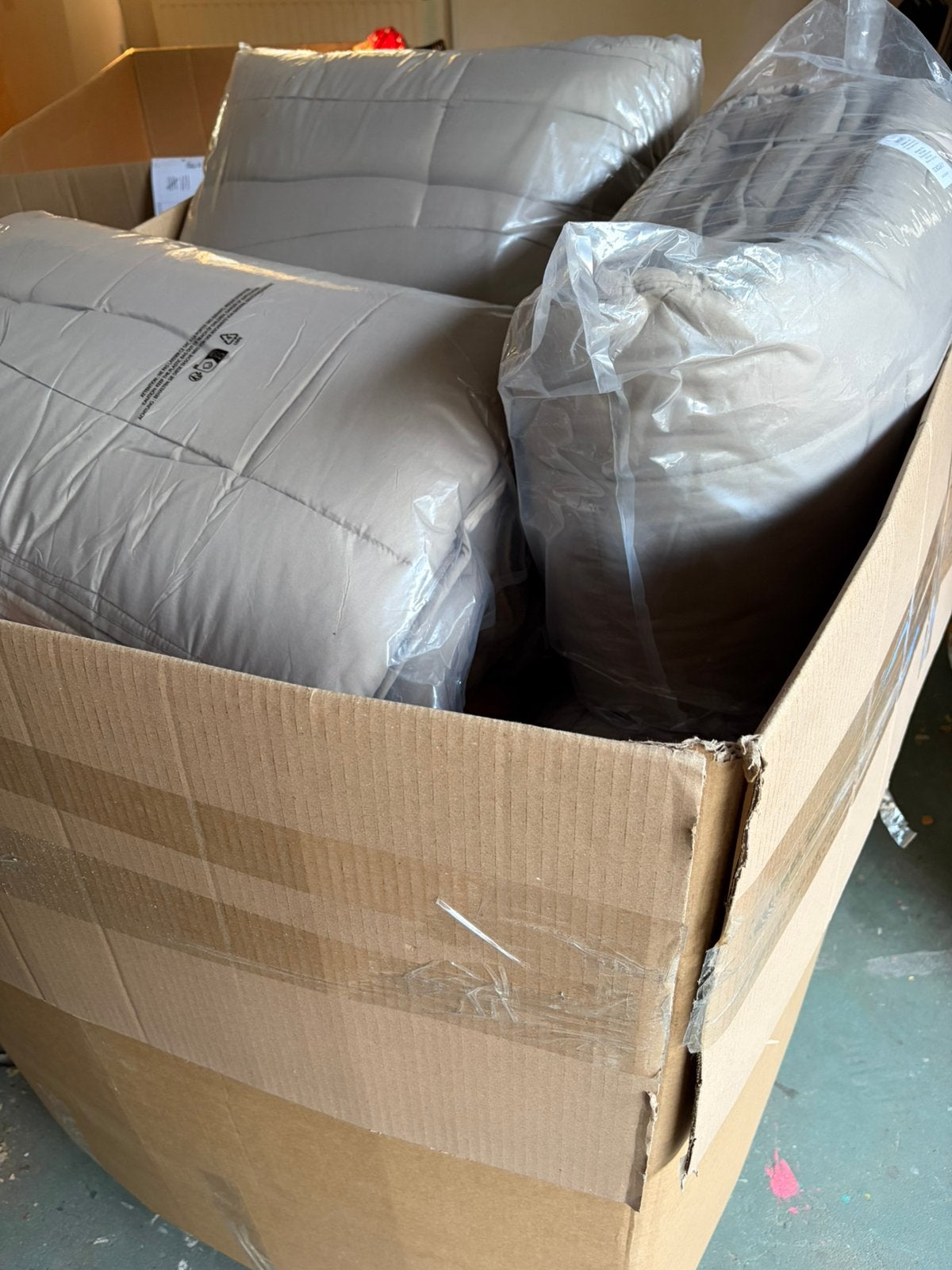 240 x 220 zelesta pallet box 20 stuks, Ophalen, Ademend, Lits-jumeaux, Beige