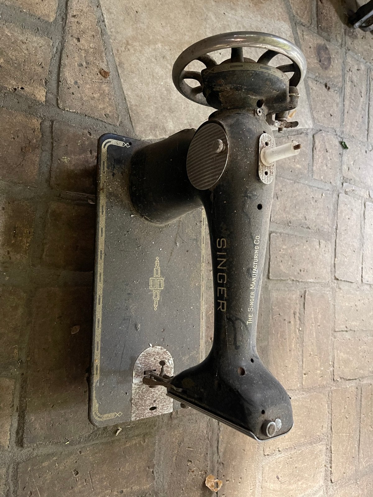 Antieke Singer Naaimachine met Tafel en Kap (EJ629224), Ophalen of Verzenden