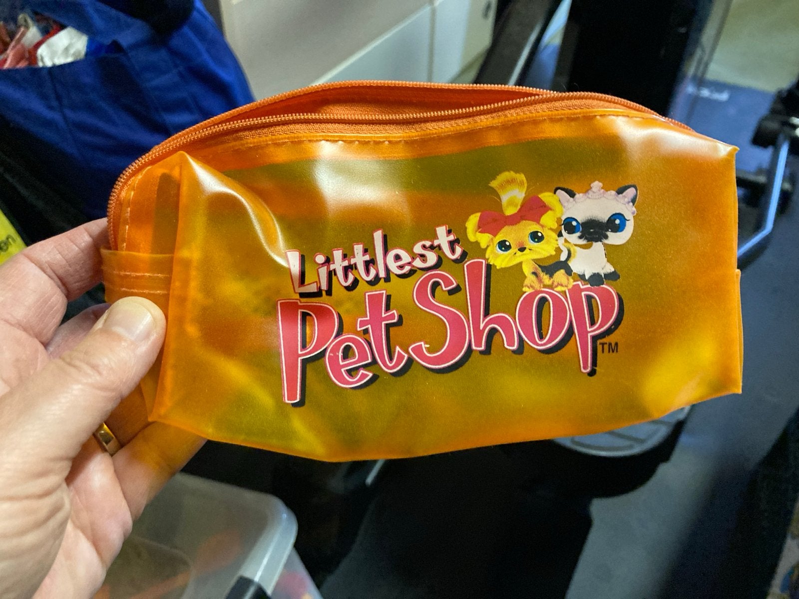 Littlest Pet Shop etui/pennenzak - Oranje transparant, Ophalen of Verzenden, Gebruikt, Meisje