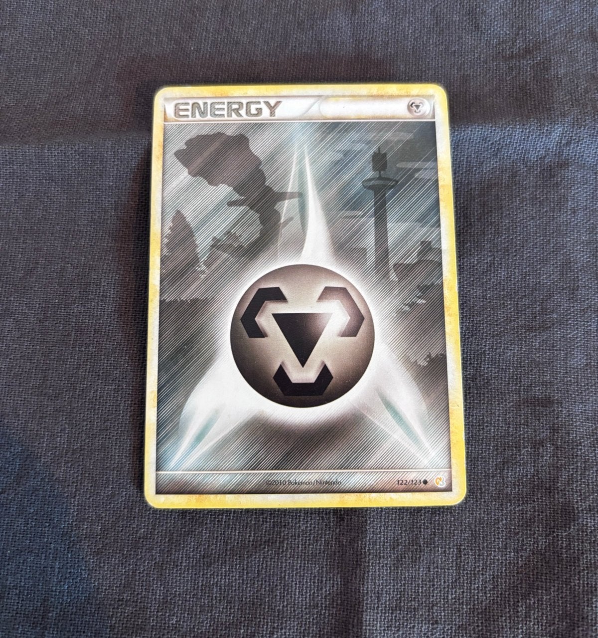 Rare metal Energie 122/123 heartgold, Ophalen of Verzenden, Gebruikt, Losse kaart