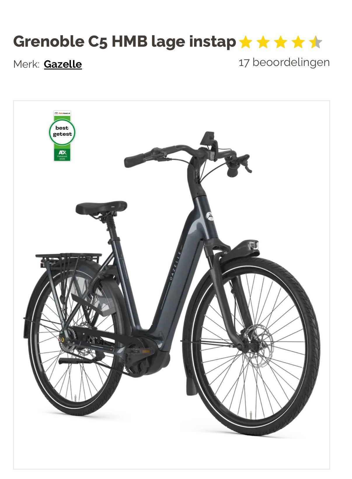 Gazelle Grenoble C5 van €4149,- voor, Fietsen en Brommers, Gazelle, Nieuw, Ophalen of Verzenden, 47 tot 51 cm