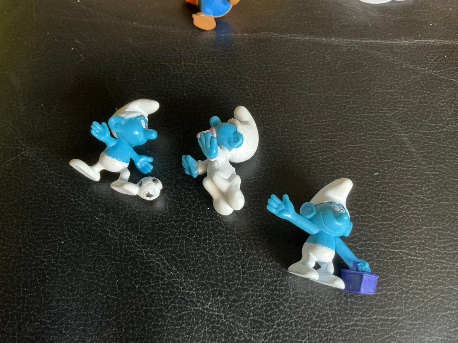 3 leuke Smurfjes 🌸 speentje,boodschapmandje,voetbal, Ophalen of Verzenden, Zo goed als nieuw