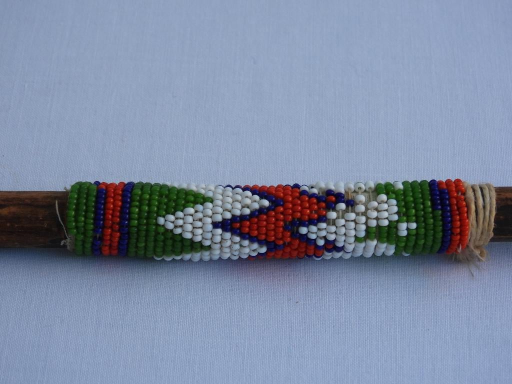 authentieke Afrikaanse speer kralenband Kenia Tanzania Zulu, Ophalen of Verzenden