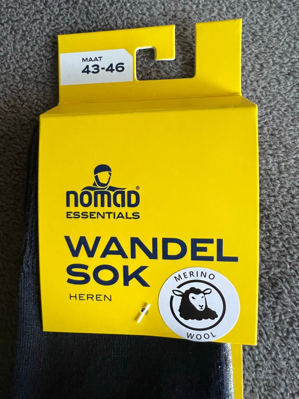 Nomad Wandel Sokken Heren - Maat 43-46 - Merino Wol, Ophalen of Verzenden, Nieuw, Maat 43 t/m 46, Overige kleuren