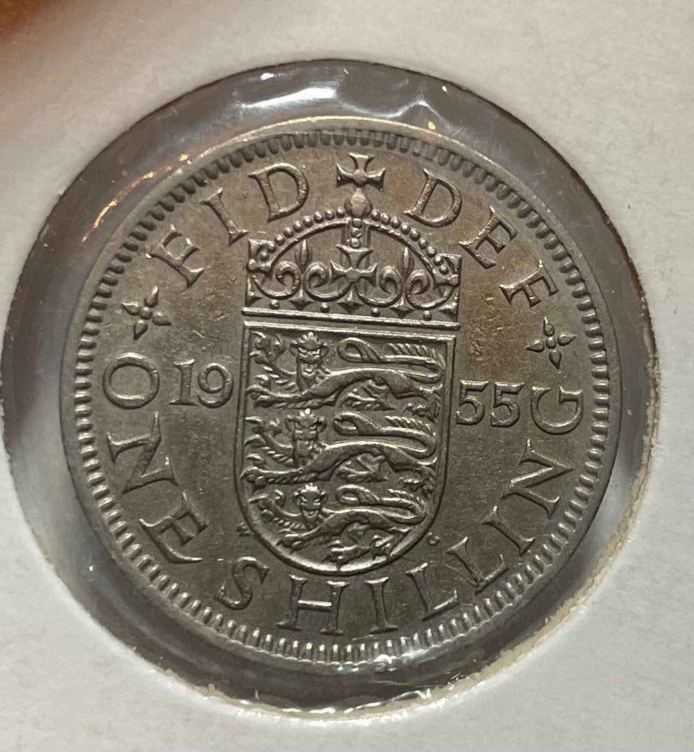 1 shilling Engeland 1955, Ophalen of Verzenden
