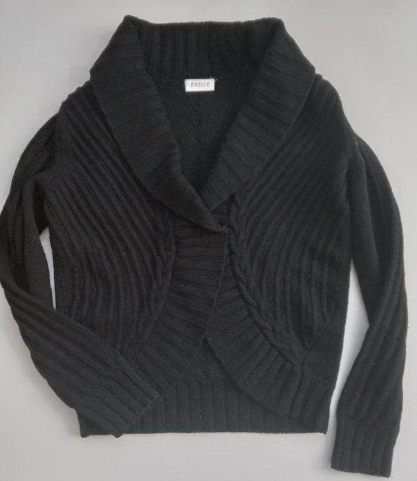Basler zwart 100 % scheerwollen vest, maat 40, Verzenden, Zwart, Basler, Zo goed als nieuw