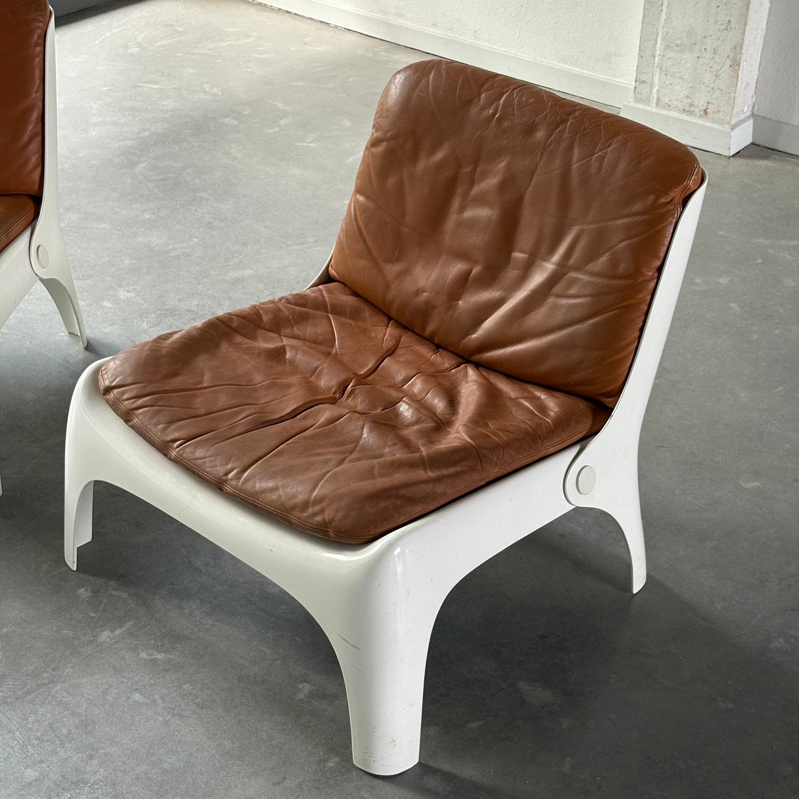 1 vintage fauteuil space age jaren 60 carl straub, Huis en Inrichting, Fauteuils, Ophalen, ., 2de hands, 75 tot 100 cm