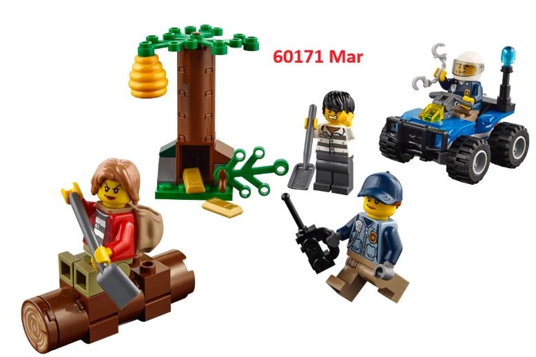 Lego 60171 Bergachtervolging 4 minifigures, City, Verzenden, Lego, Complete set