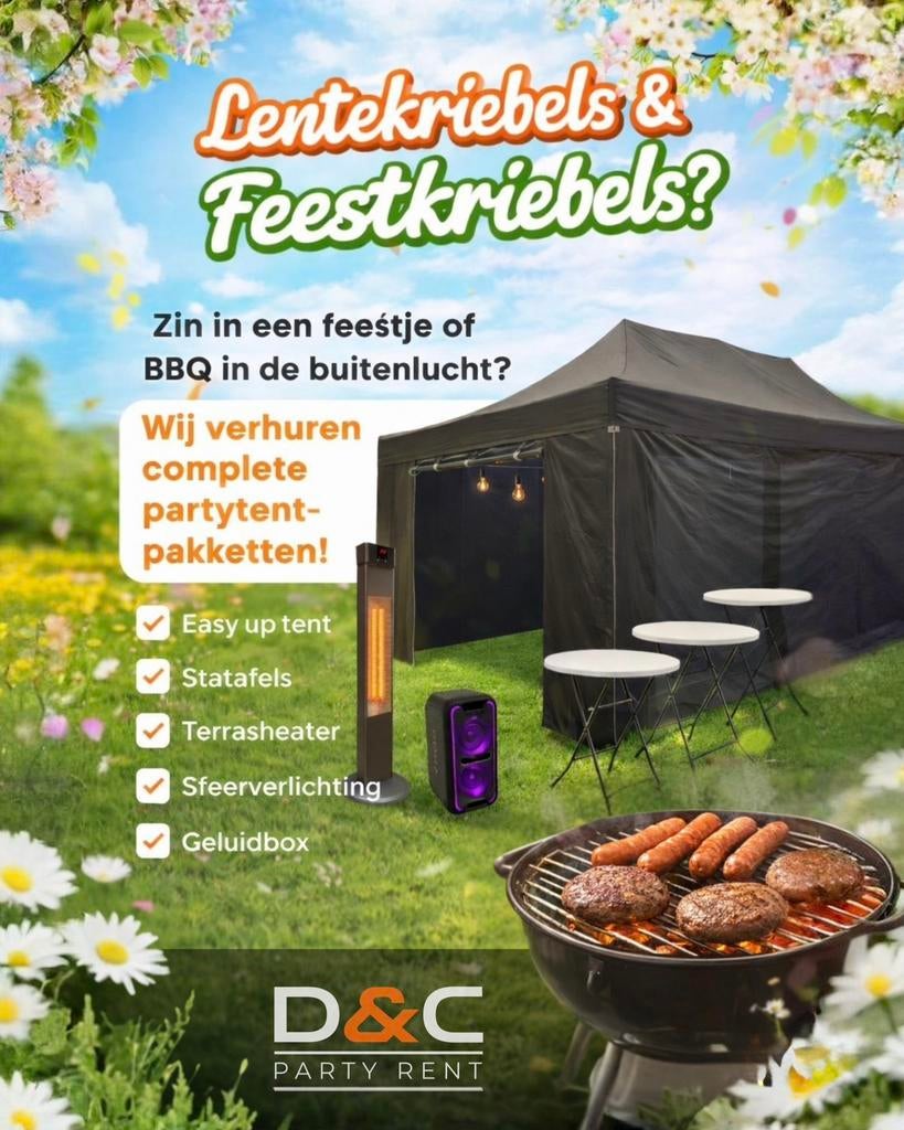 Partytent pakketen te huur, Ophalen, Zo goed als nieuw, 5 tot 8 meter
