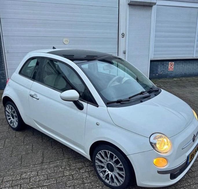 Fiat 500 1.2 69pk 2013 Wit Benzinemotor, Auto's, Fiat, Euro 5, Start-stop-systeem, 1242 cc, 4 cilinders
