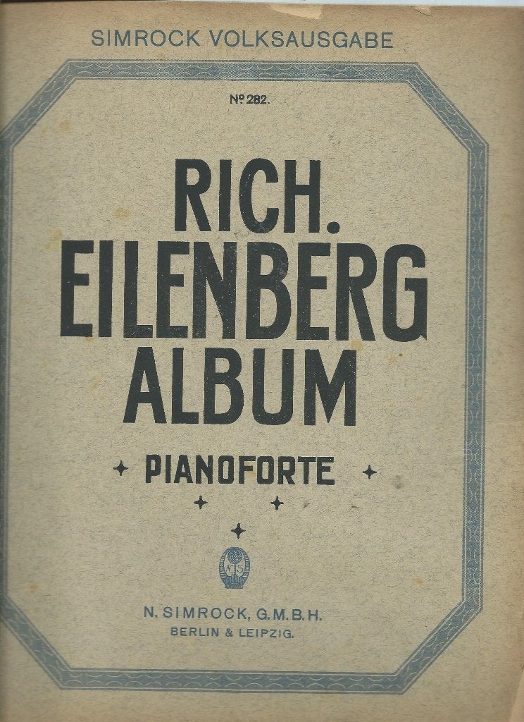 Rich. Eilenberg album pianoforte, Muziek en Instrumenten, Bladmuziek, Gebruikt, Ophalen of Verzenden, Artiest of Componist, Piano