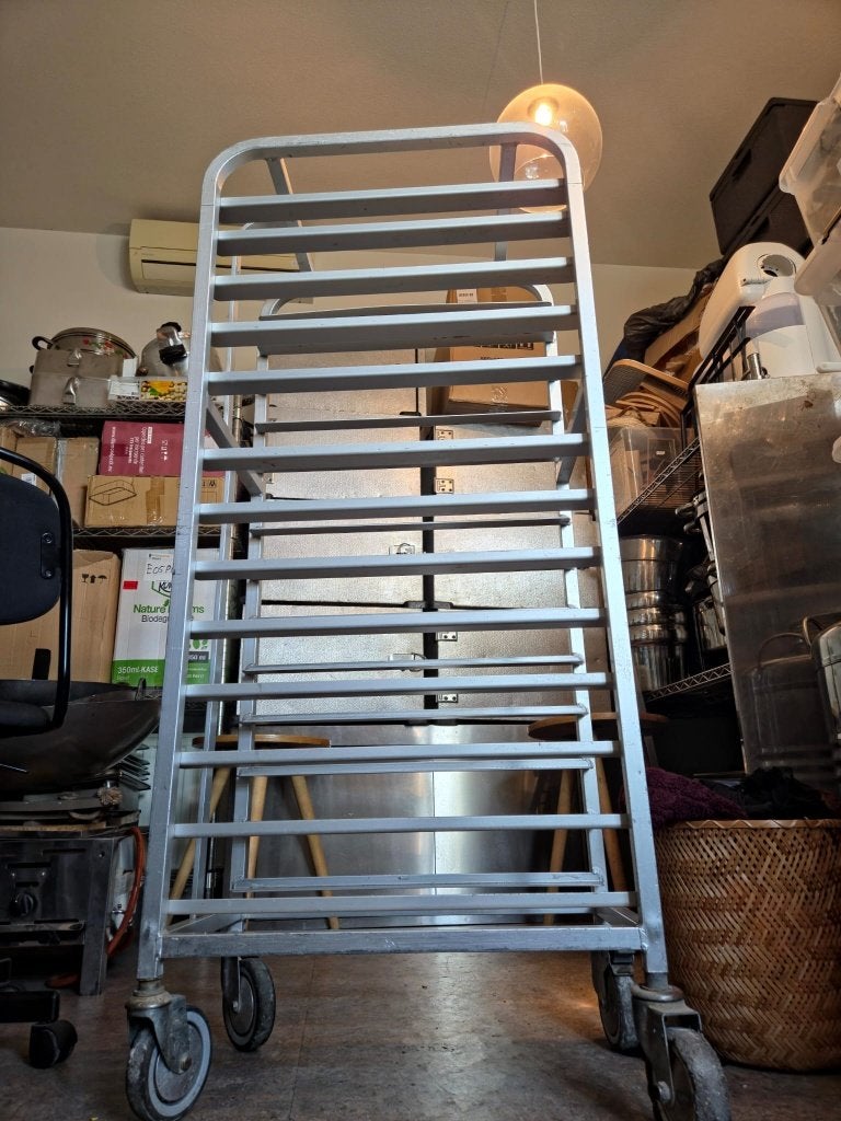 Professionele Platenwagen / Regaalwagen op Wielen 15 Niveaus, Huis en Inrichting, Ophalen, Overige materialen, Overige merken