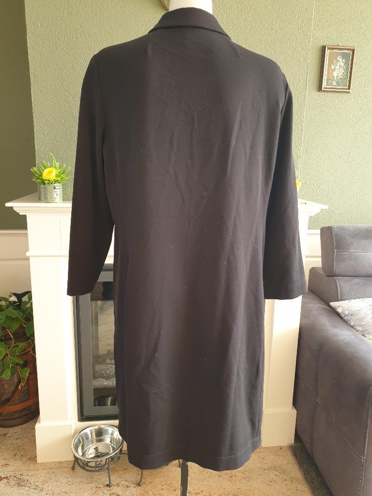 River Woods mooi zwarte jurk lange mouw mt 42 L, Verzenden, River Woods, Zwart, Maat 46/48 (XL) of groter