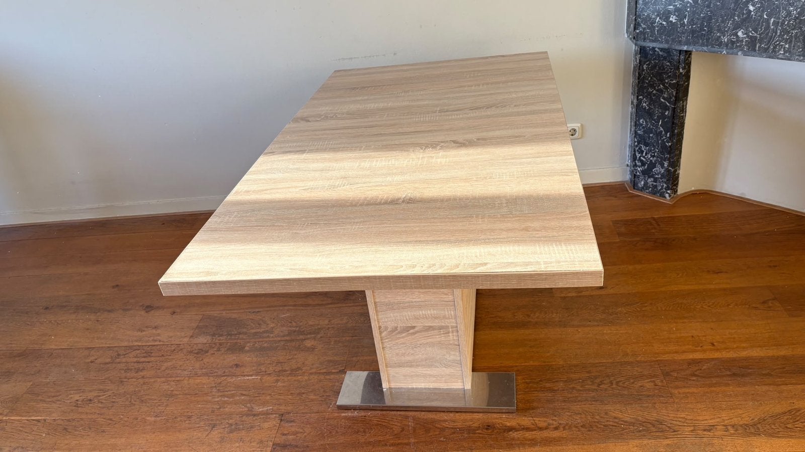 Uitschuifbare eettafel 160x90cm (uit te breiden tot 200cm), Ophalen, Gebruikt, 50 tot 100 cm, 150 tot 200 cm