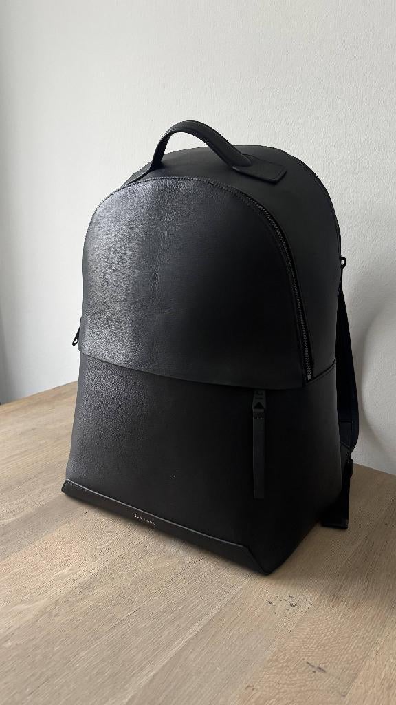 Paul Smith rugtas zwart leer - embossed leather backpack, 25 tot 40 cm, Nieuw, 30 tot 45 cm, Ophalen