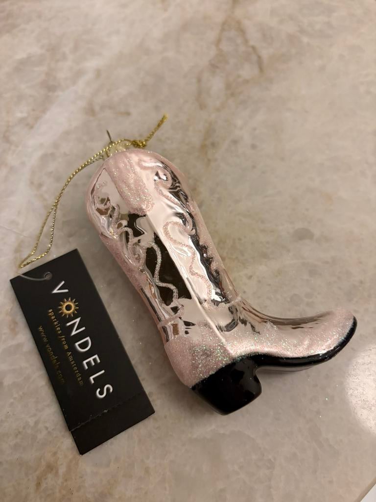 Nieuw VONDELS kerstornament cowboy laarzen boots, Ophalen of Verzenden, Nieuw