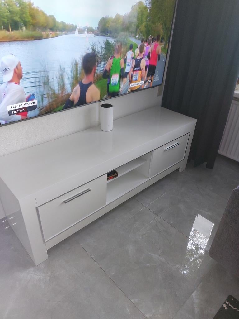 TV meubels wit 160cm, Huis en Inrichting, Ophalen, 150 tot 200 cm, Zo goed als nieuw, Minder dan 100 cm