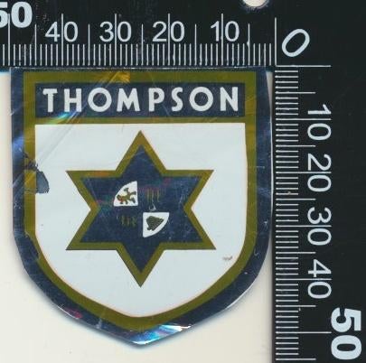Sticker: Thompson, Ophalen of Verzenden, Zo goed als nieuw, Bedrijf of Vereniging