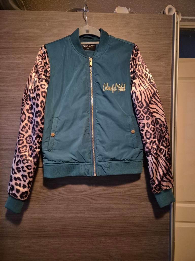 Colourful rebel jasje jas bomberjack s tijger petrol, Kleding | Dames, Jassen | Zomer, Ophalen of Verzenden, Zo goed als nieuw