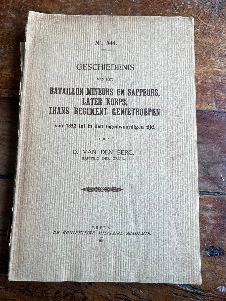Nederlands Geschiedenis Regiment Genietroepen 1852-1923 KMA, Ophalen of Verzenden, Nederland, Boek of Tijdschrift