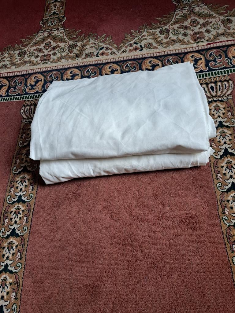 Wit glad geweven kunstof doek 10x2 meter, 2000m2 voorraad, Ophalen of Verzenden, Zo goed als nieuw, Wit, Dekbedovertrek