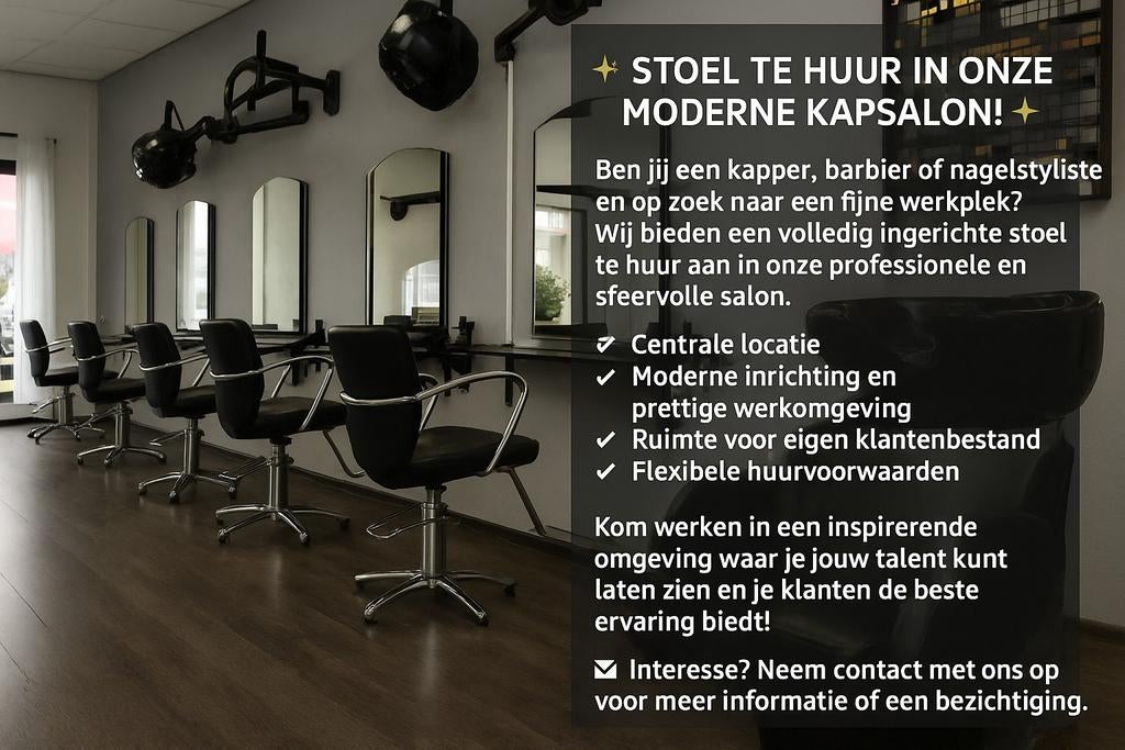 Stoel te huur kapsalon, Knippen