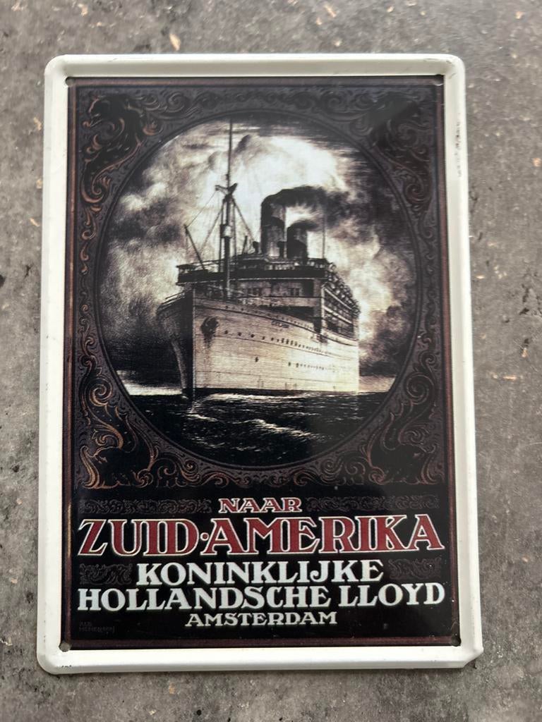 Emaille Reclamebord Koninklijke Hollandsche Lloyd, Ophalen of Verzenden, Zo goed als nieuw