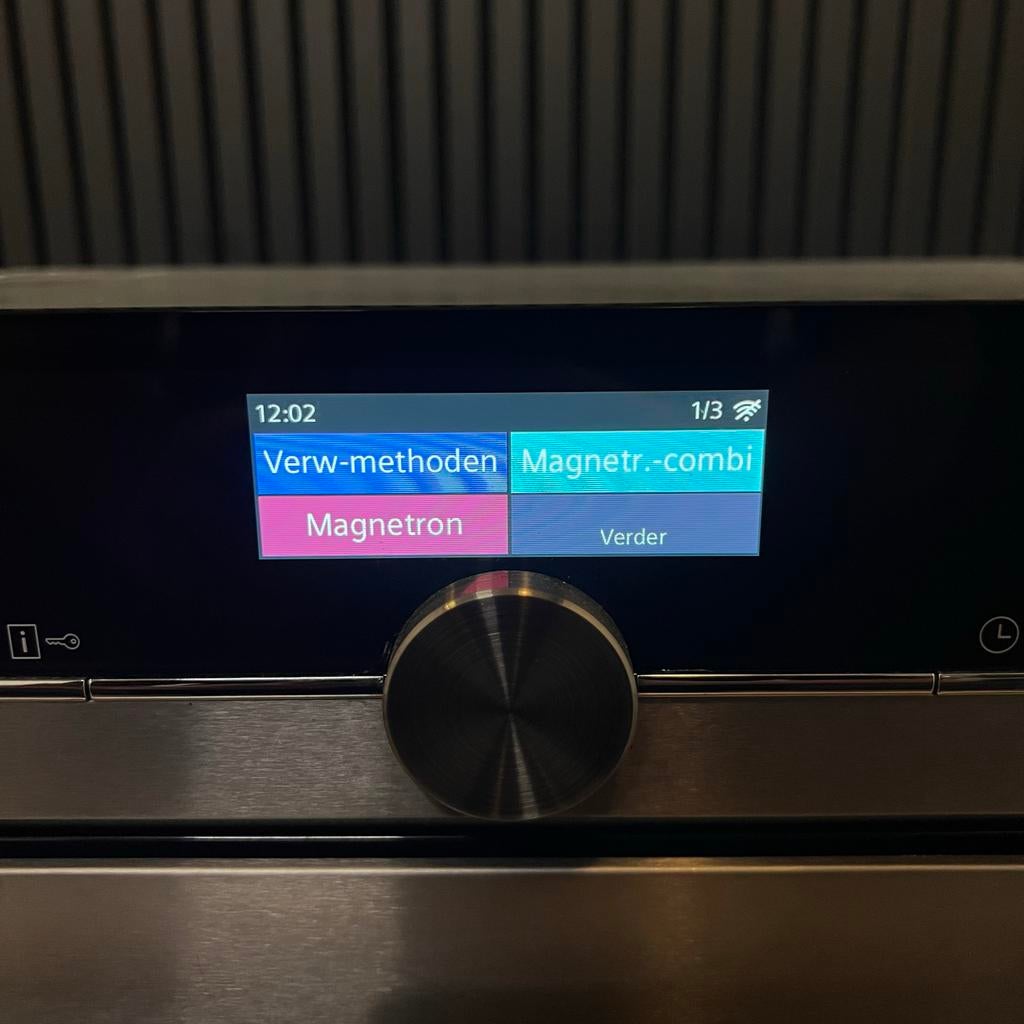 Siemens IQ700 inbouw combi magnetron oven met WIFI, Ophalen, Siemens, Refurbished, Oven met grill