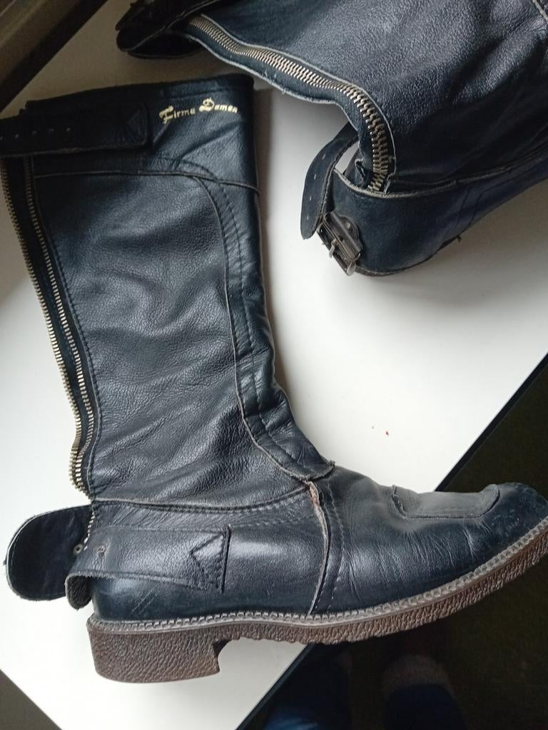 Zwarte Firma Daman Laarzen motorlaarzen, Ophalen, Zwart, Boots, Gedragen