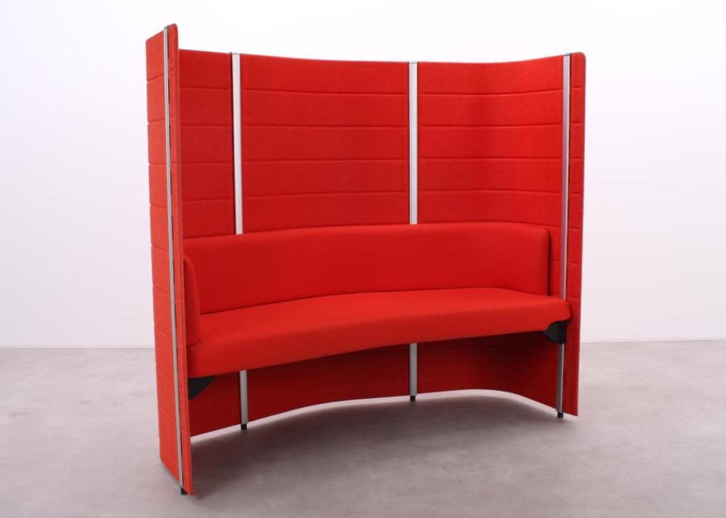 Vitra | Workbay | Bank | Rood, 150 tot 200 cm, Tweepersoons, Ophalen of Verzenden, Zo goed als nieuw