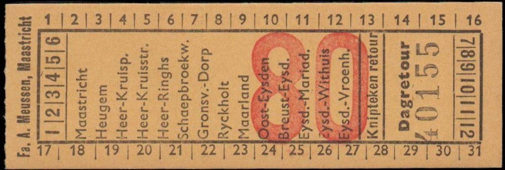 scheurkaartje Meussen, Ophalen of Verzenden, Overige soorten, Overige typen